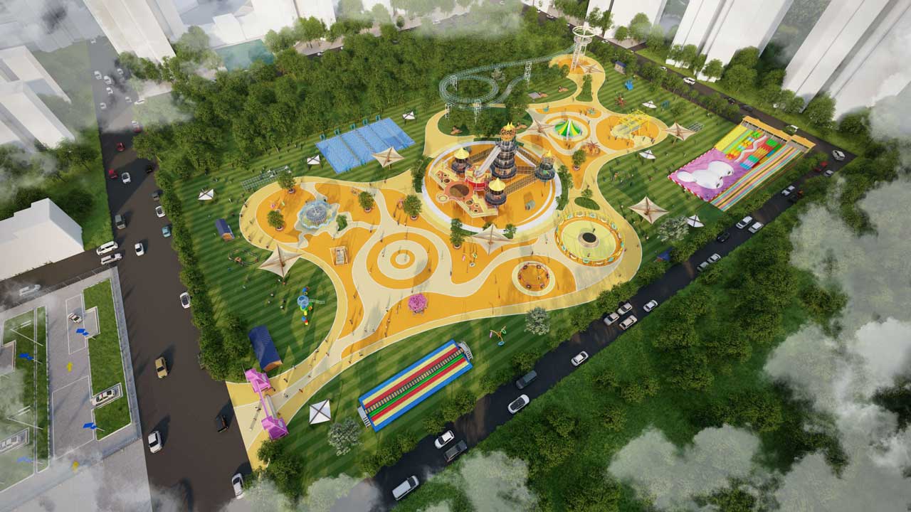 玻璃水滑梯综合游乐园